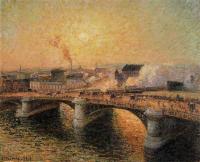 Pissarro, Camille - The Boieldieu Bridge, Rouen, Sunset